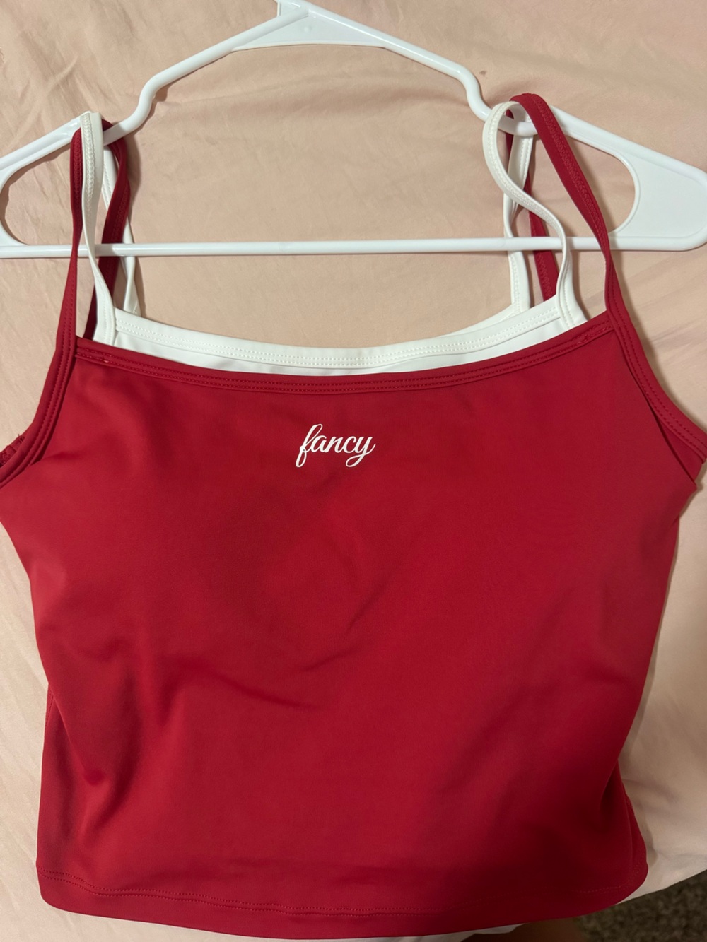 Fancy Women's Red Tank Top with White Trim